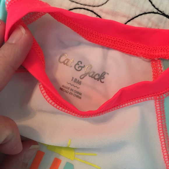 Cat & Jack, 2 pc Rash-guard & Bikini Swimsuit - Picture 3 of 6